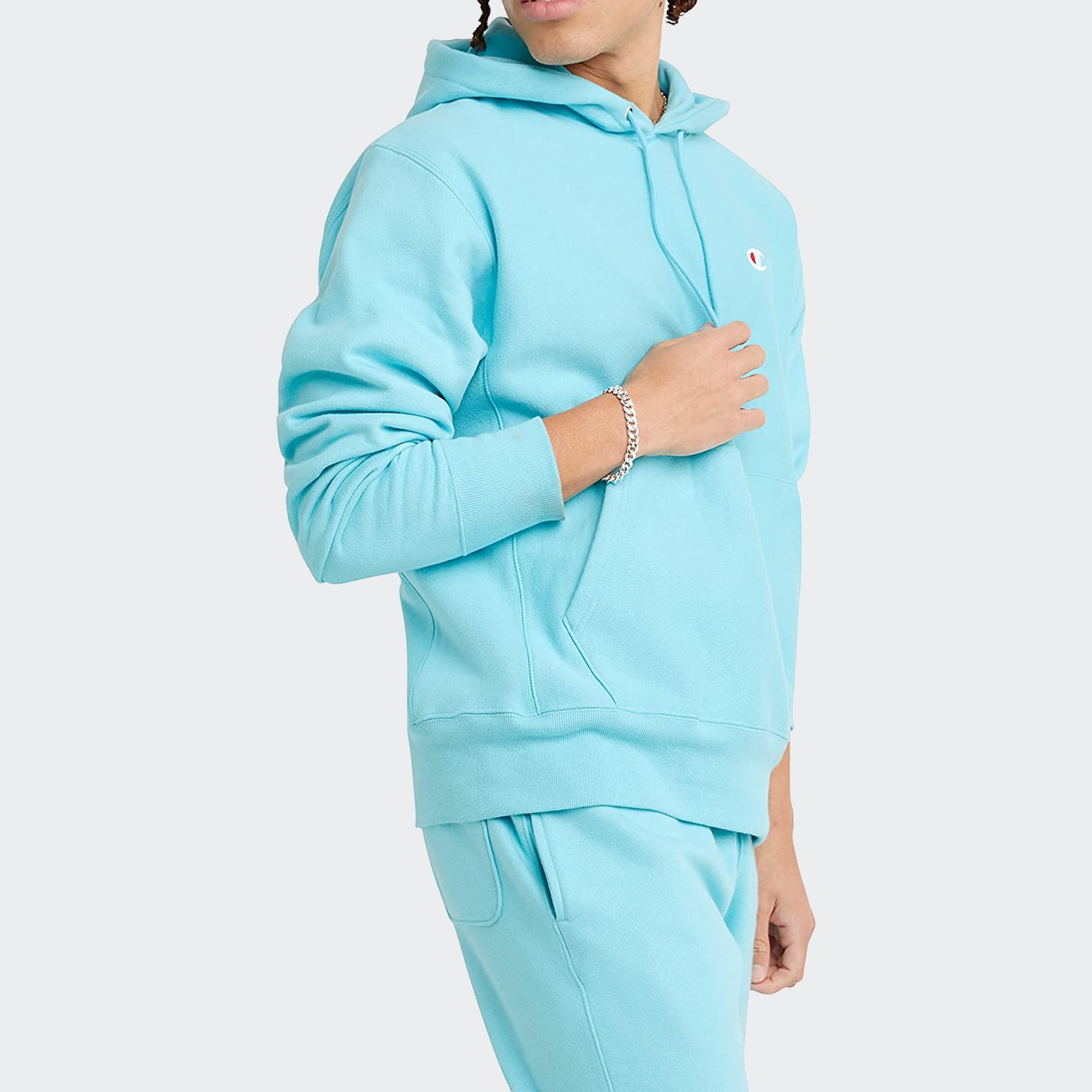 Men's Champion Life Reverse Weave Hoodie Aquarelle Blue