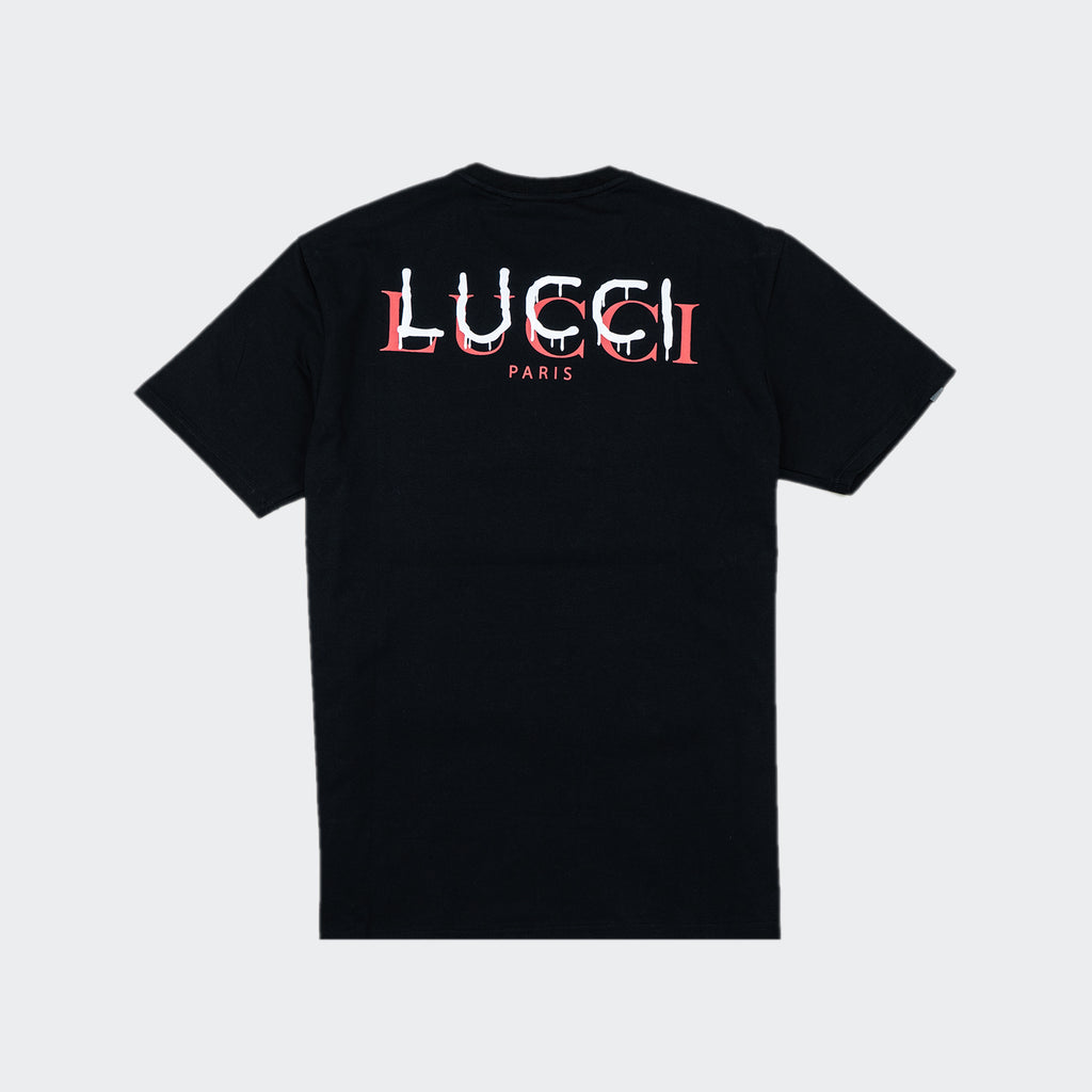 Men's LUCCI Boy With A Basket Of Money T-Shirt Black