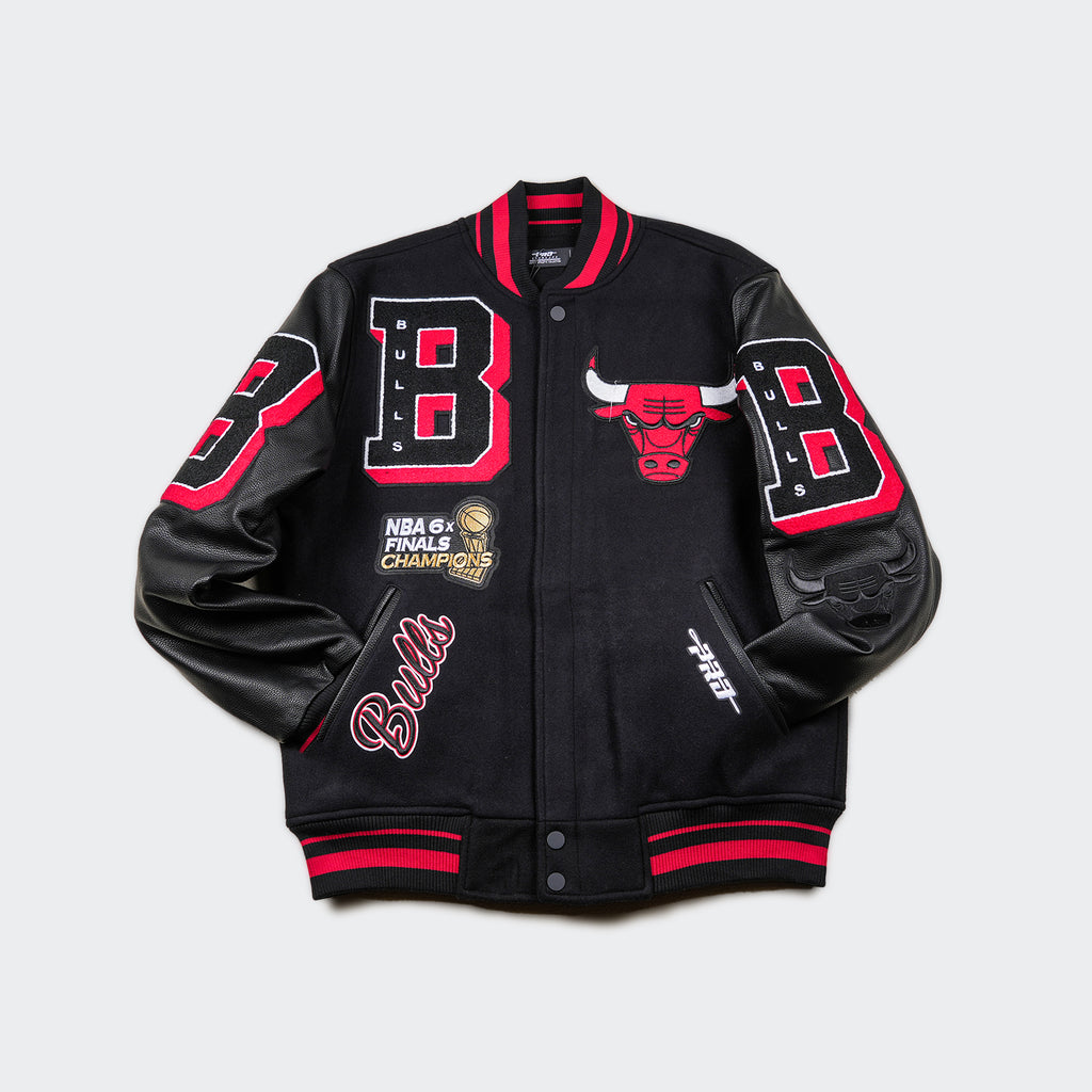 Men’s Pro Standard Chicago Bulls Mash Up Varsity Jacket Black