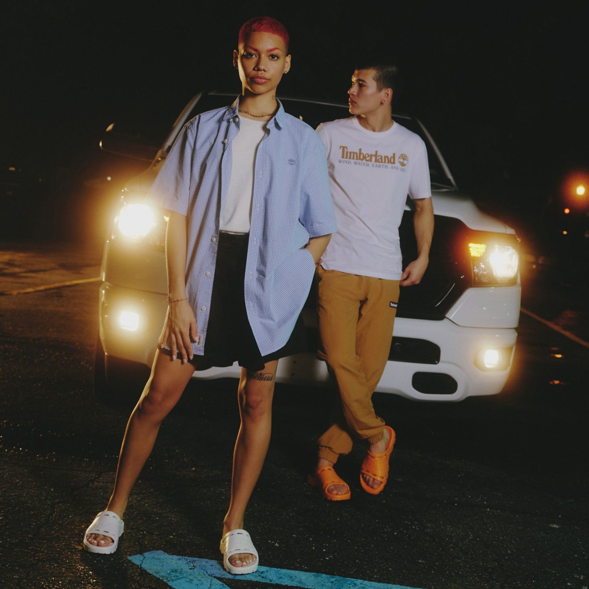 Unisex Timberland Get Outslide Sandals White