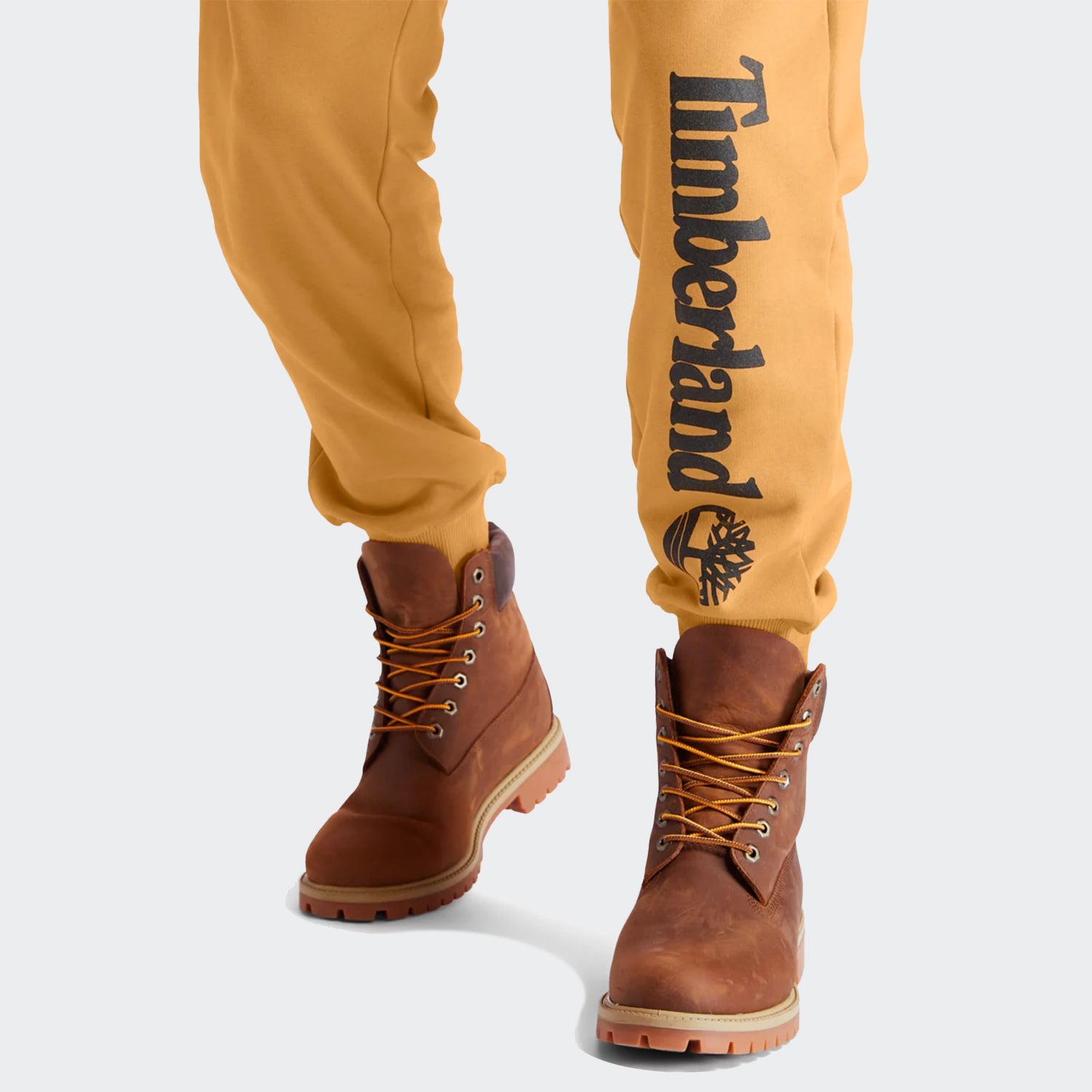 Men's Timberland Logo Sweatpants Wheat Black