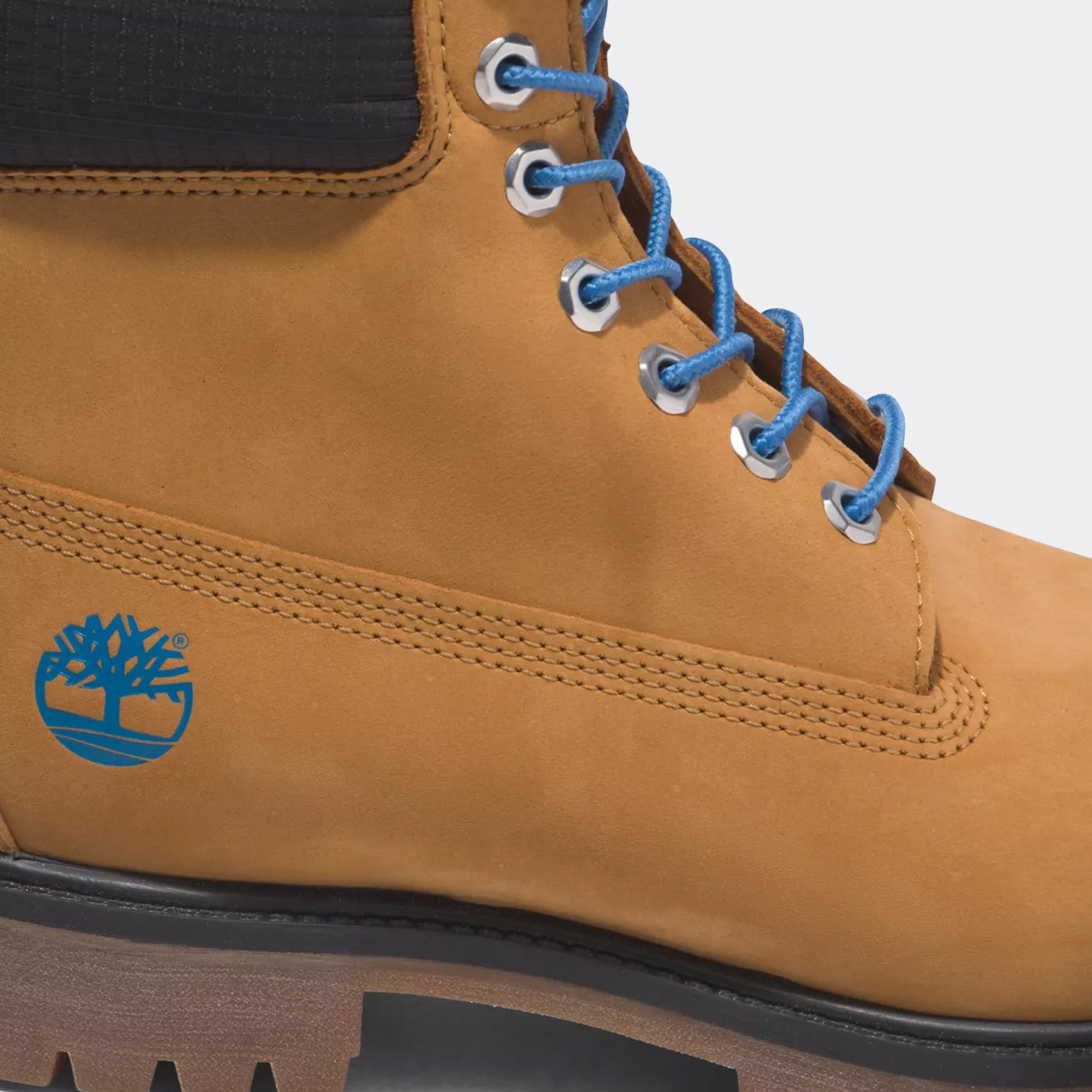 Men's Timberland Premium 6-Inch Waterproof Boots Wheat Nubuck Blue