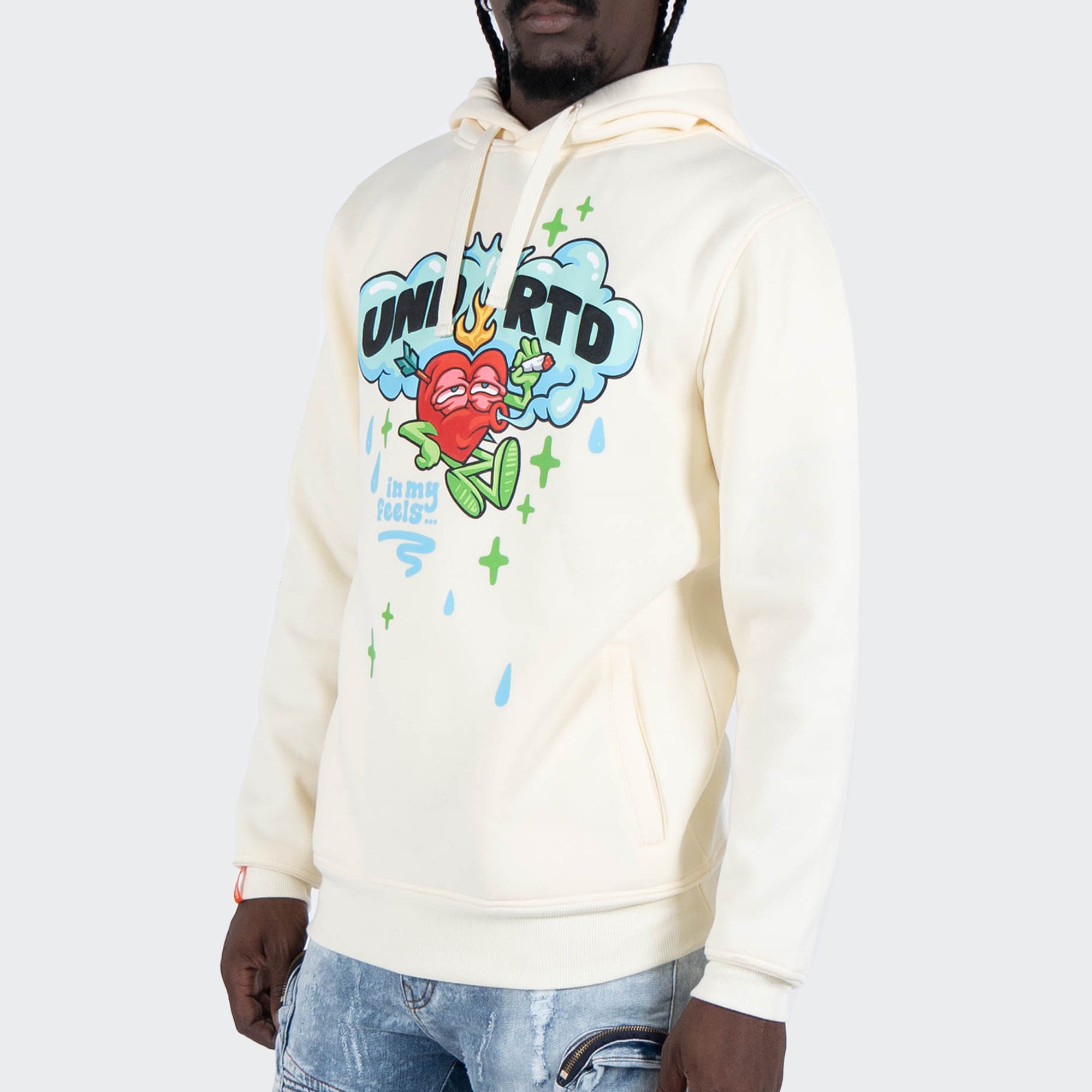 Men's TWO MILL TWENTY "In My Feels" Hoodie Off White