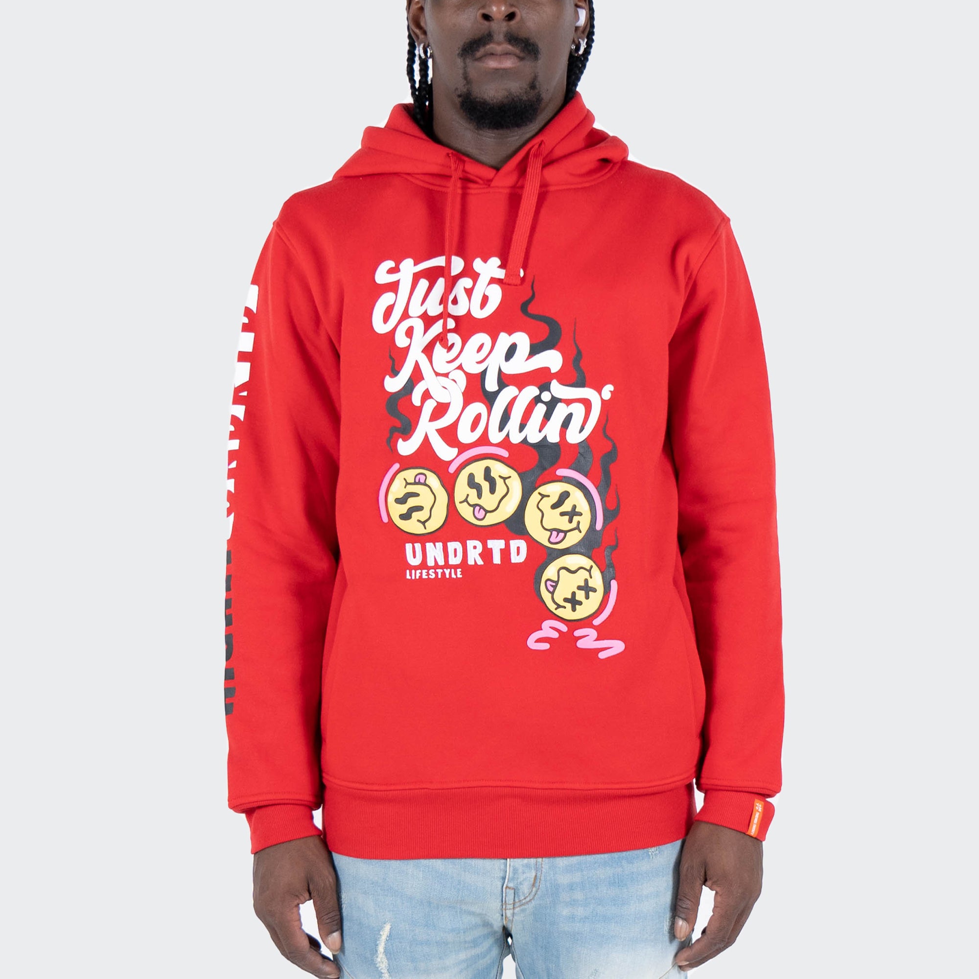 Men's TWO MILL TWENTY "Just Keep Rollin" Hoodie Red
