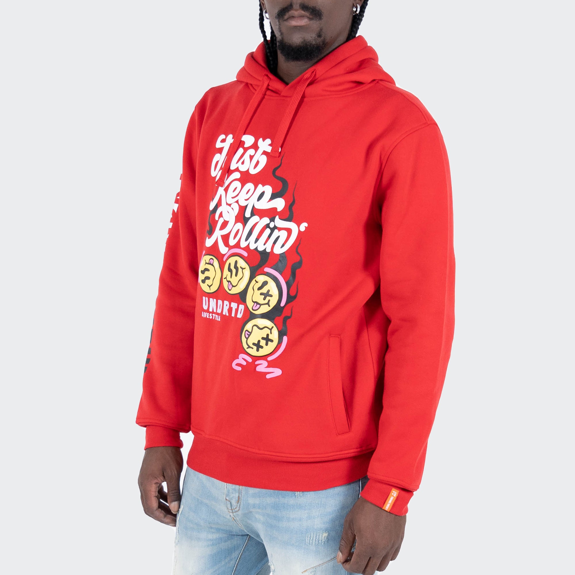 Men's TWO MILL TWENTY "Just Keep Rollin" Hoodie Red