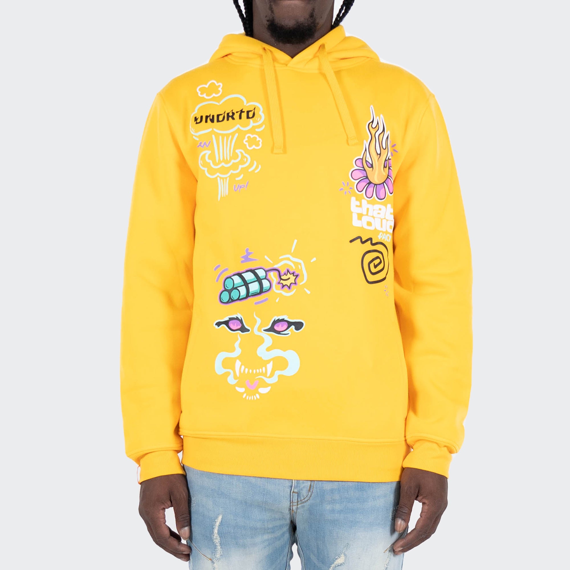 Men's TWO MILL TWENTY "That Loud" Hoodie Yellow