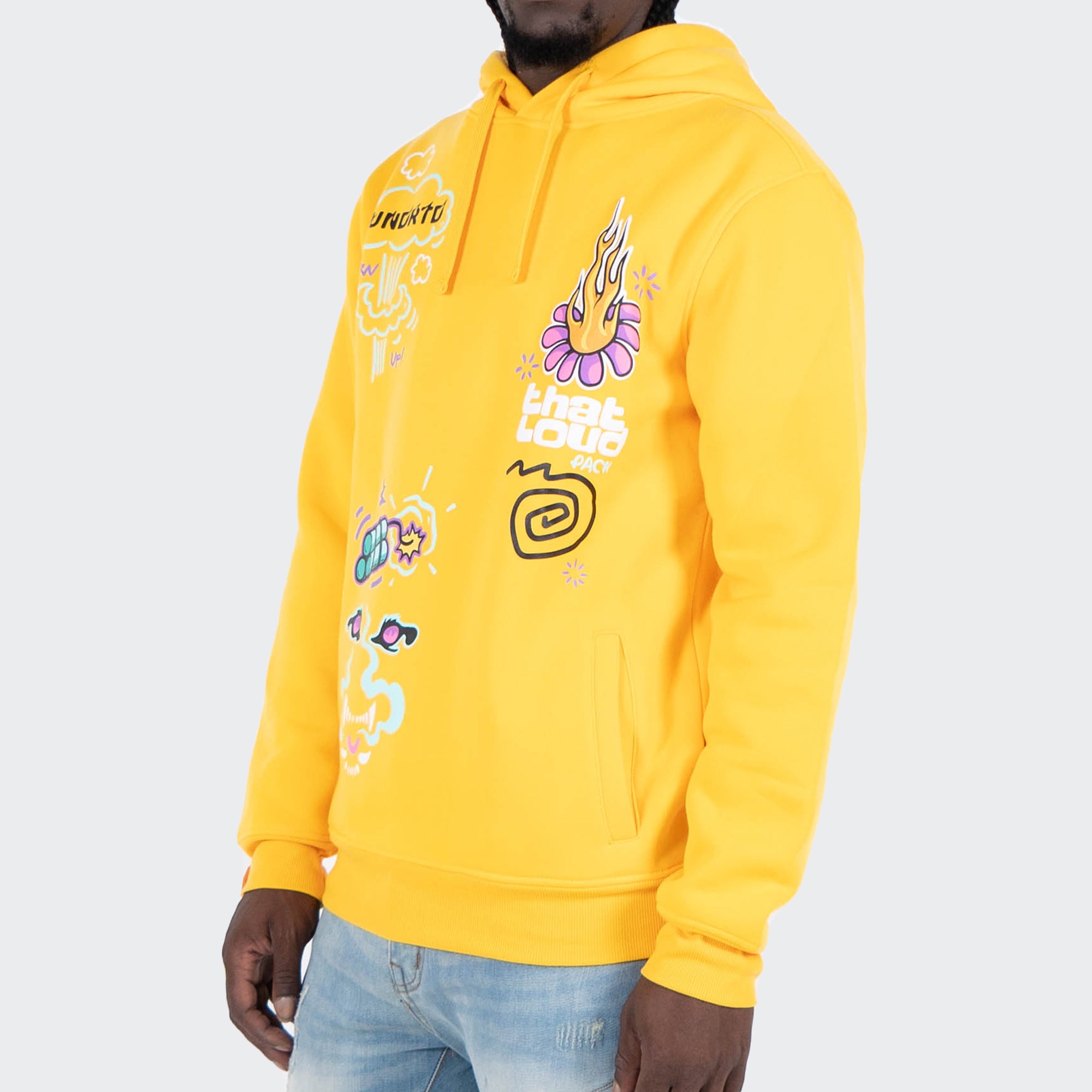 Men's TWO MILL TWENTY "That Loud" Hoodie Yellow