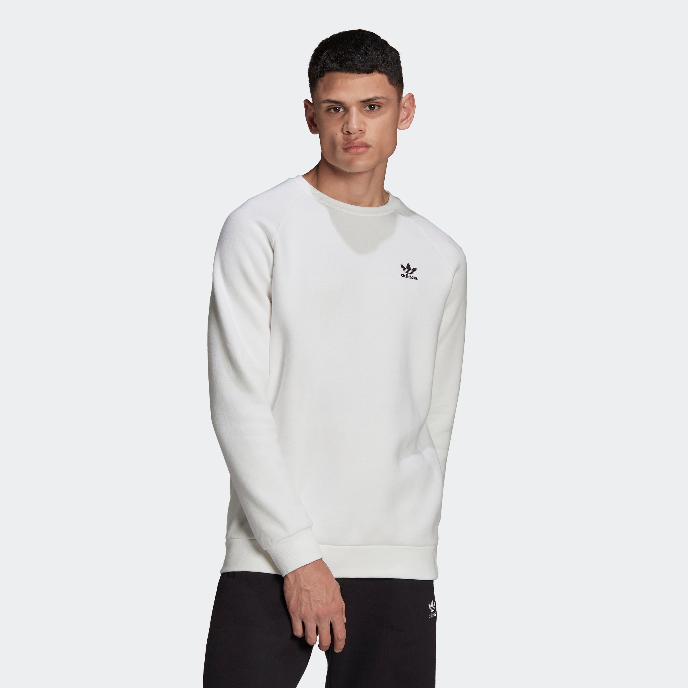 Men’s adidas Originals Adicolor Essentials Trefoil Crewneck Sweatshirt White