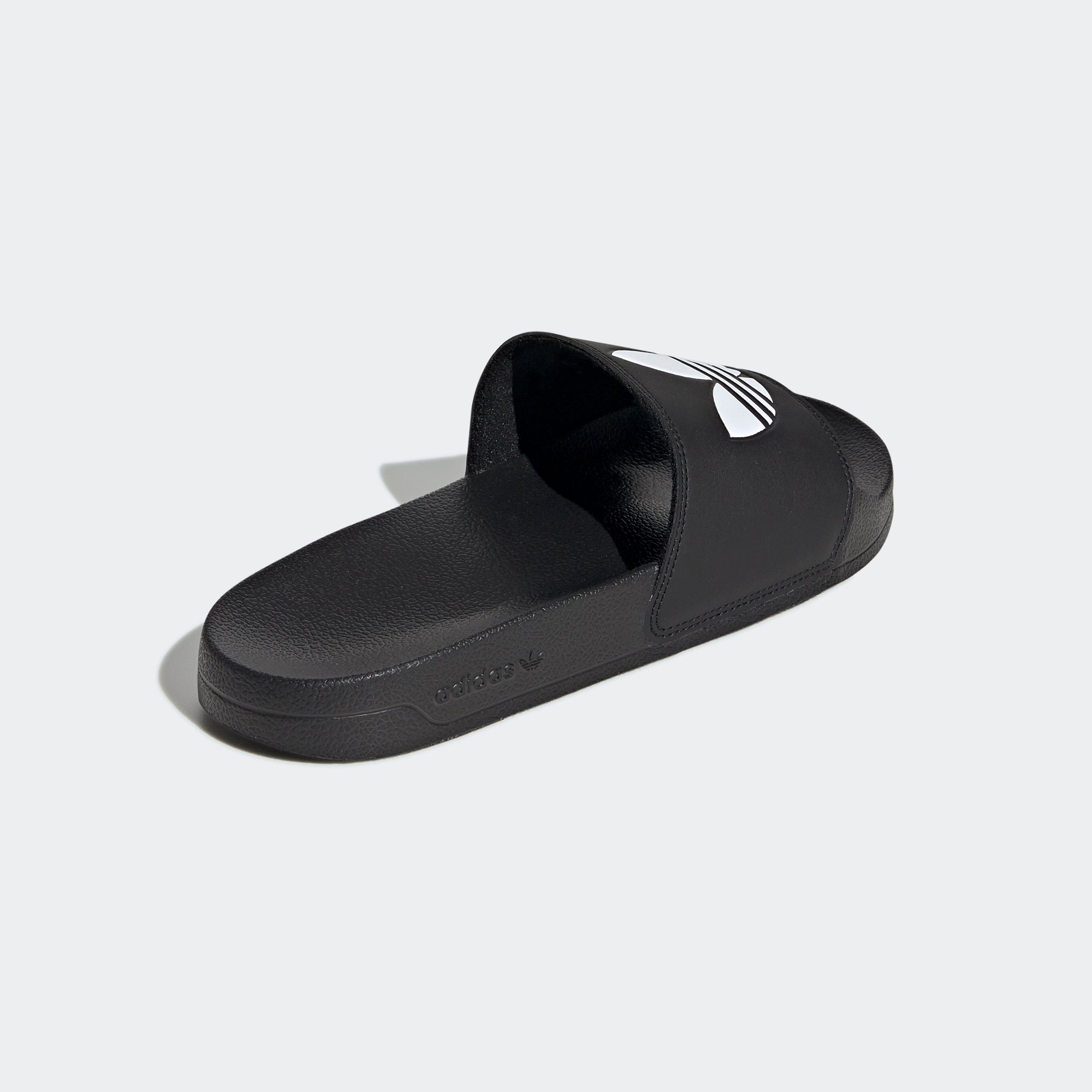 Men's adidas Originals Adilette Lite Slides Black FU8298 | Chicago City Sports | alternate angled view