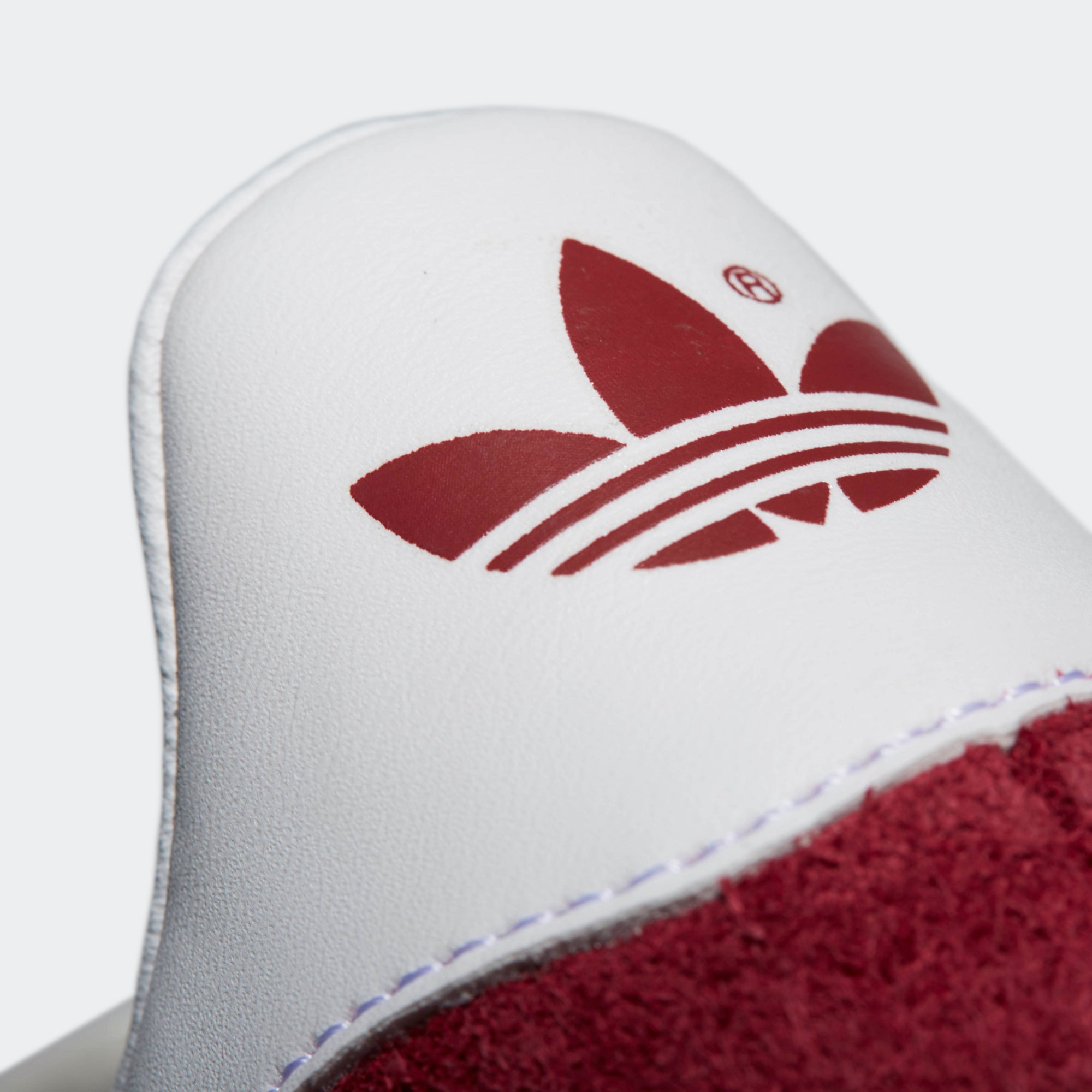 Men's adidas Gazelle Shoes Burgundy B41645 | Chicago City Sports | heel tab view