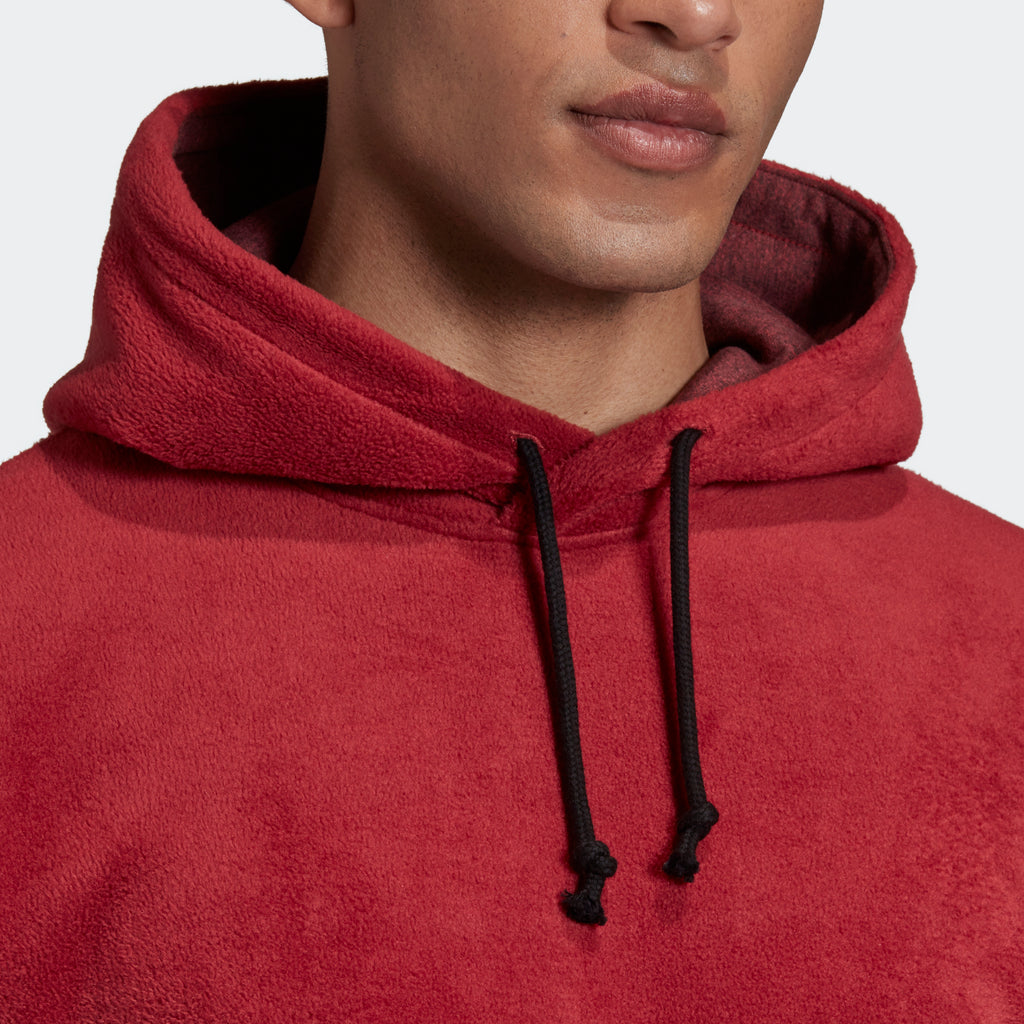 Men's adidas R.Y.V. Hoodie Legacy Red GD9321 | Chicago City Sports | neckline view