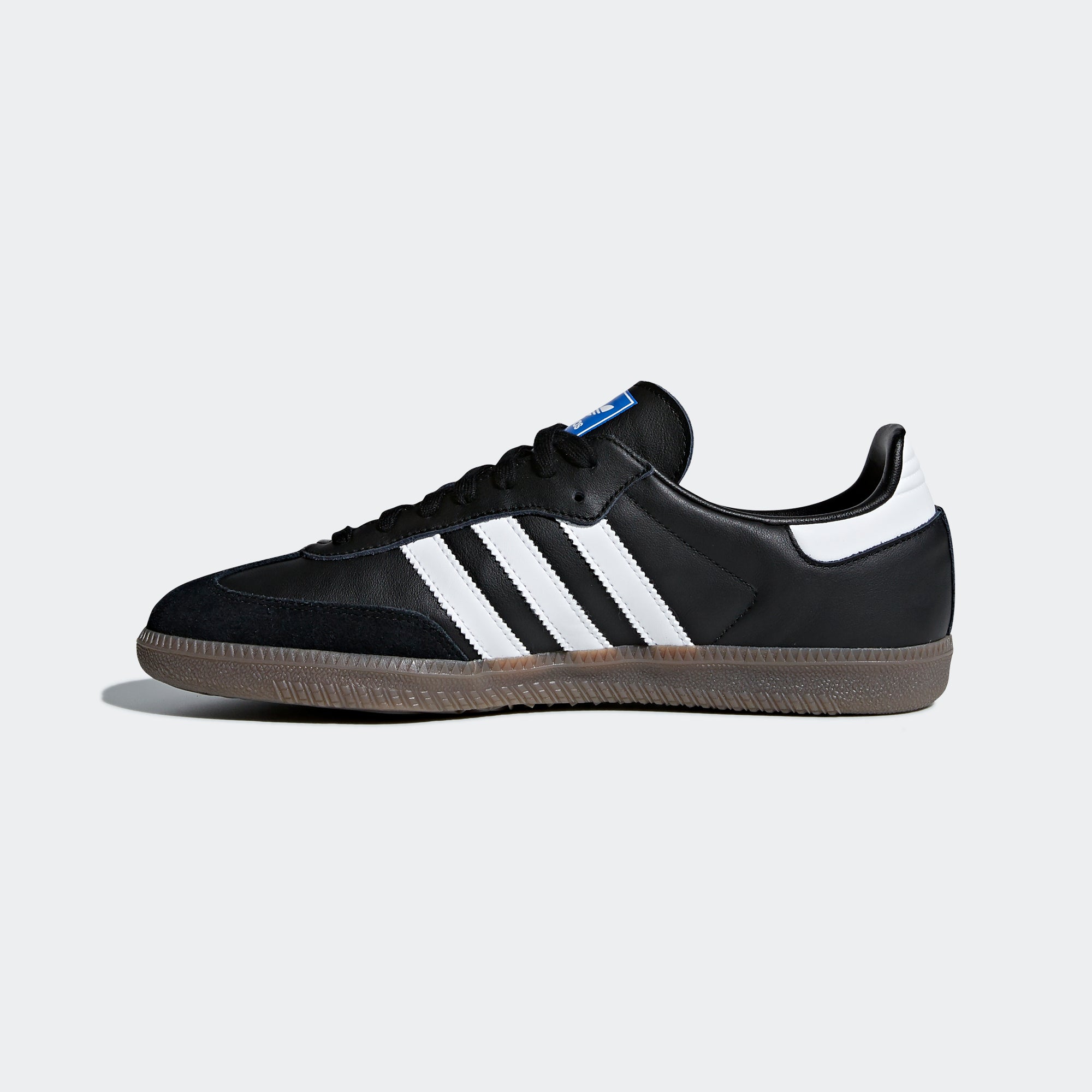 Men's adidas Originals Samba OG Shoes Black White B75807 | Chicago City Sports | interior side view