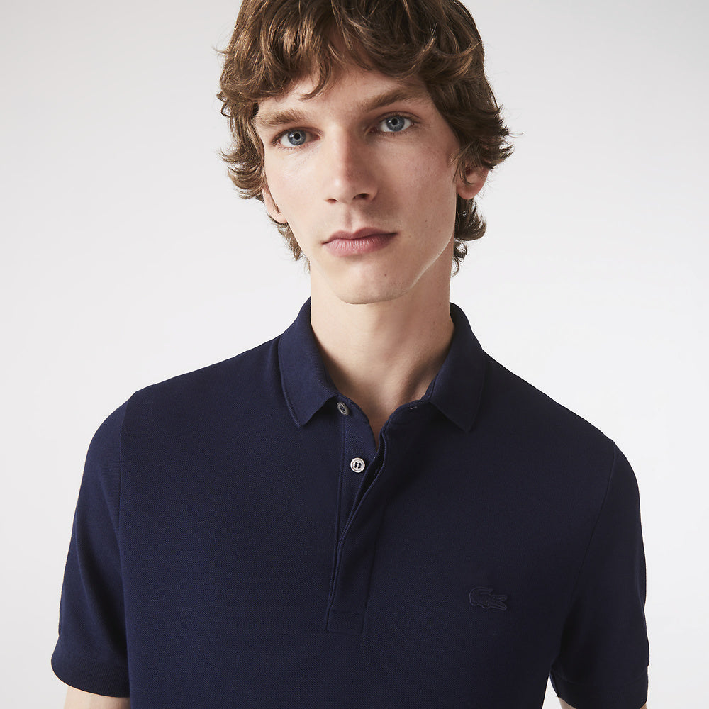 Men's Lacoste Paris Regular Fit Cotton Piqué Polo Navy
