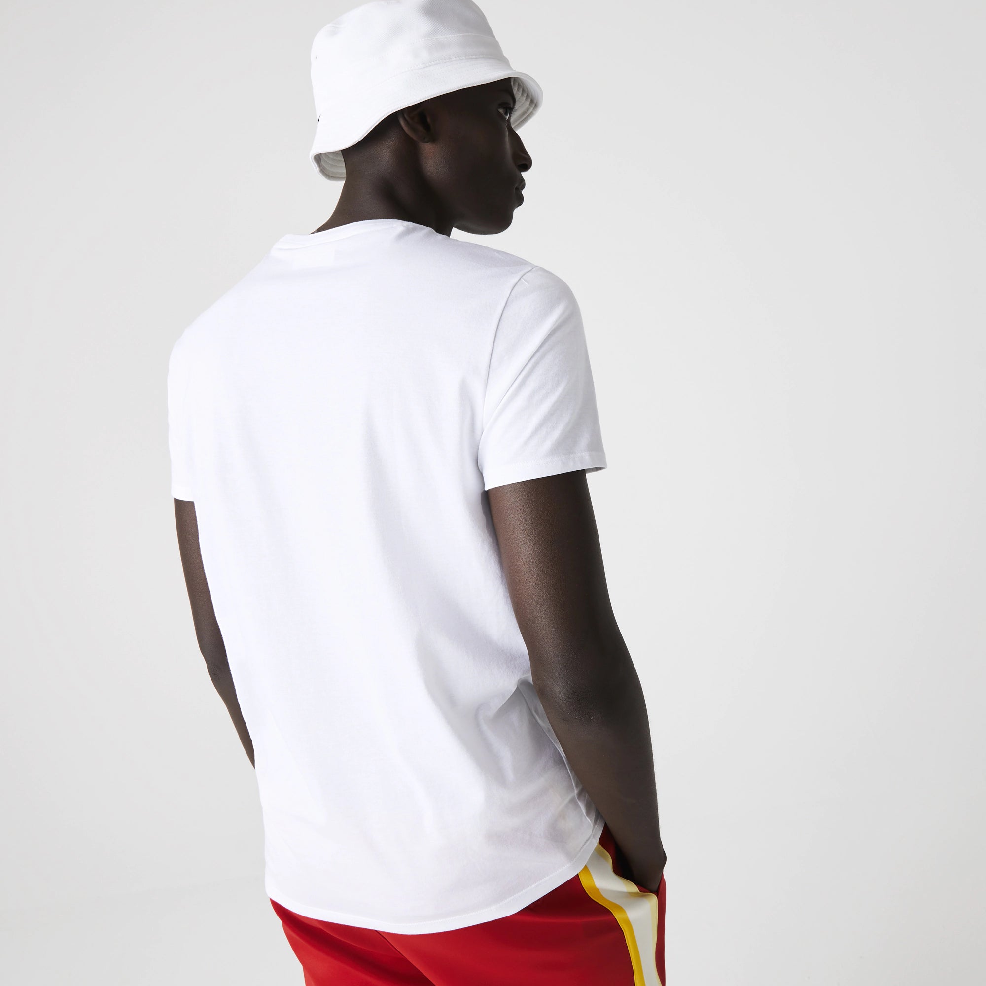 Men's Lacoste Crew Neck Pima Cotton Jersey T-Shirt White