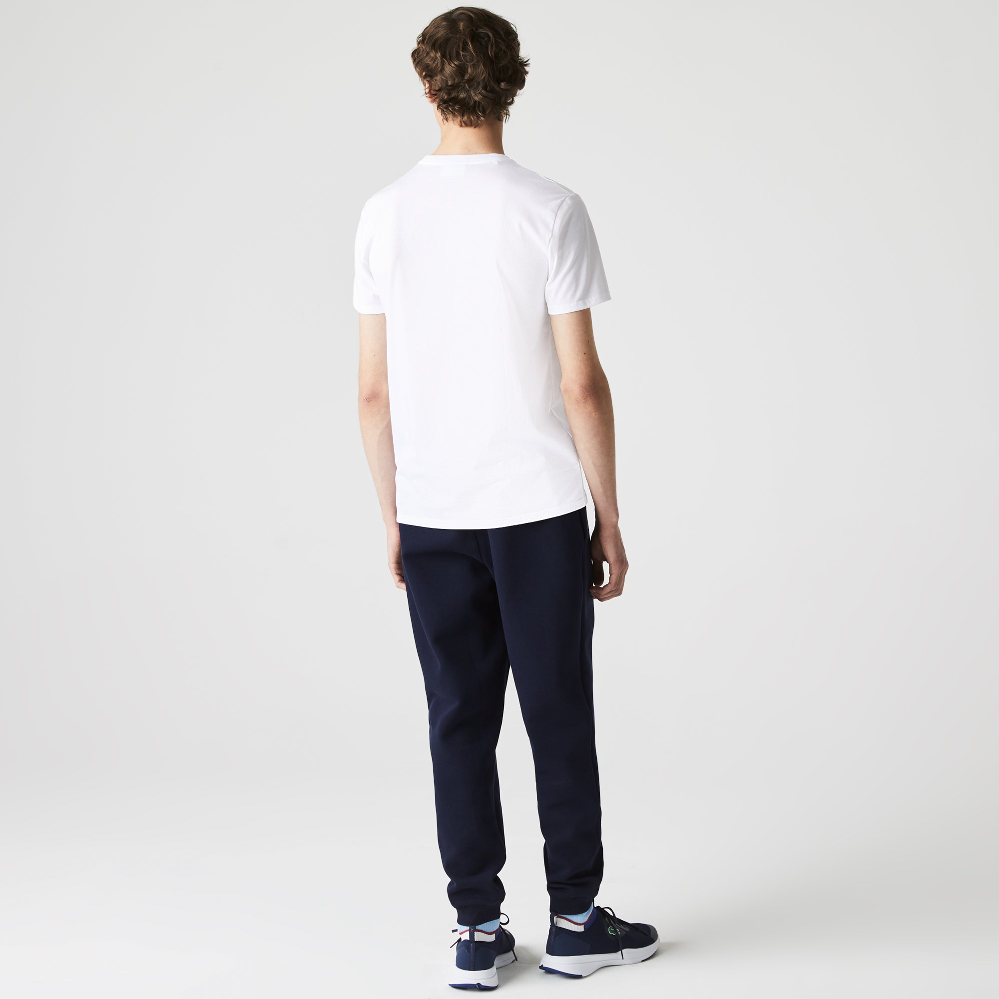 Men's Lacoste V-Neck Pima Cotton Jersey T-Shirt White