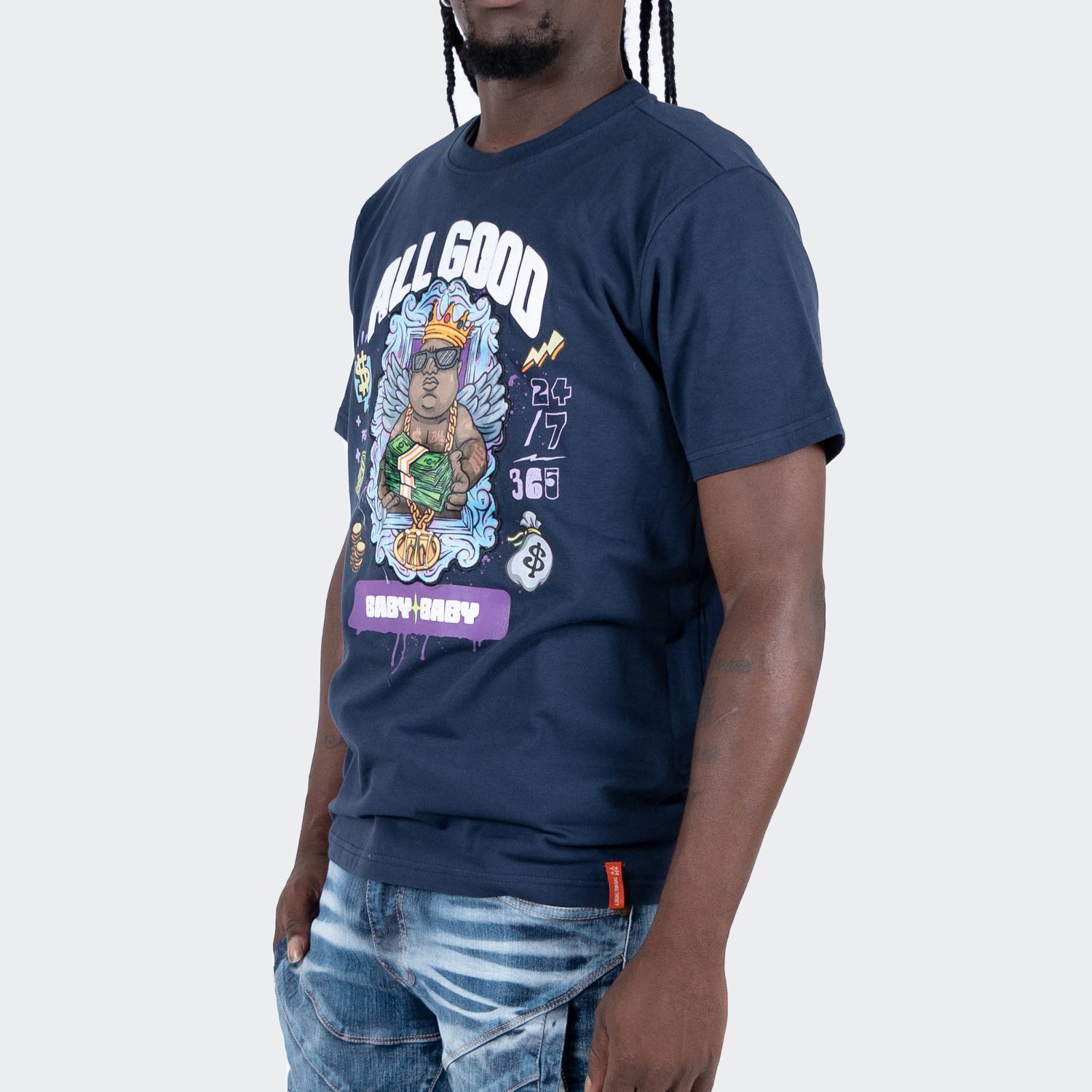 Men's Two Mill Twenty "All Good" Graphic T-Shirt Navy