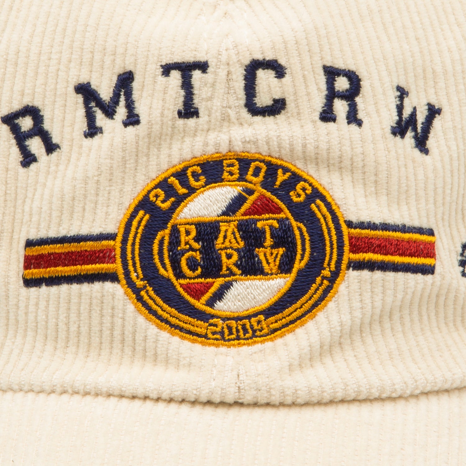Unisex Romantic Crown Corduroy Trooper Hat Ivory