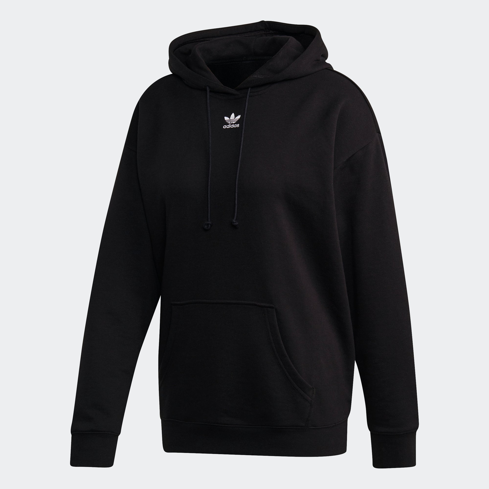 Women's adidas Essentials Trefoil Hoodie Black GD4291 | Chicago City Sports | front view