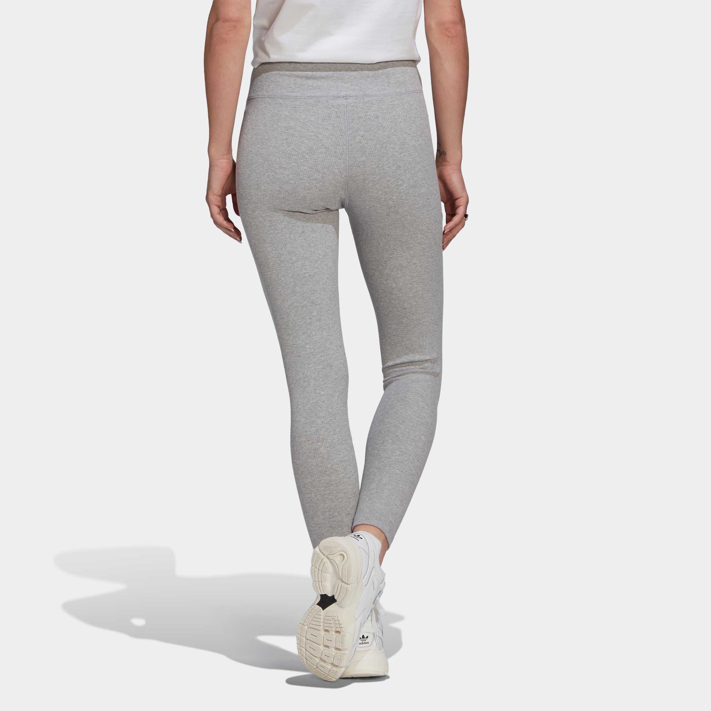 Women's adidas Originals Adicolor Essentials+ Ribbed 7/8 Leggings Grey