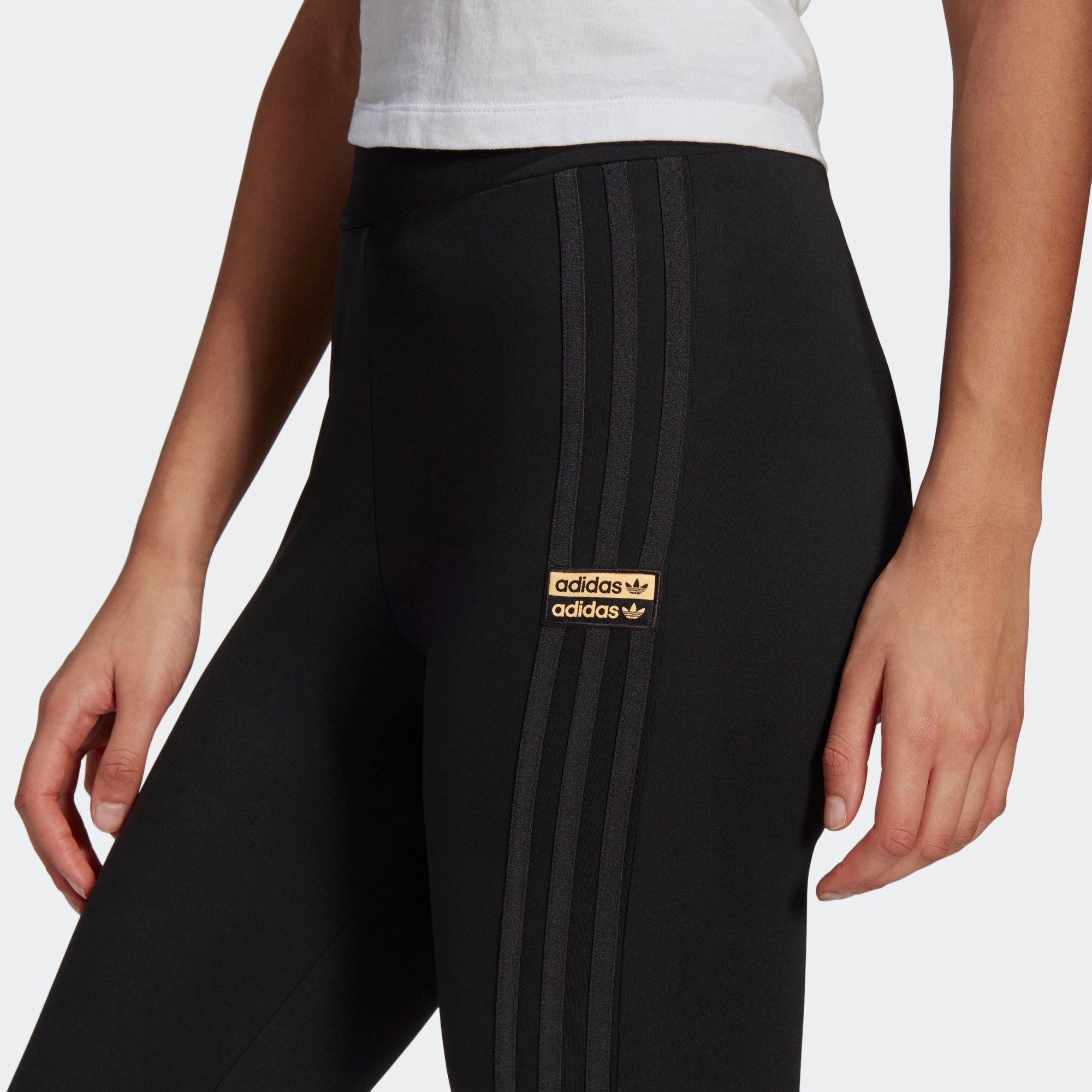 Women's adidas Originals R.Y.V. Leggings Black GN4233 | Chicago City Sports | hip view