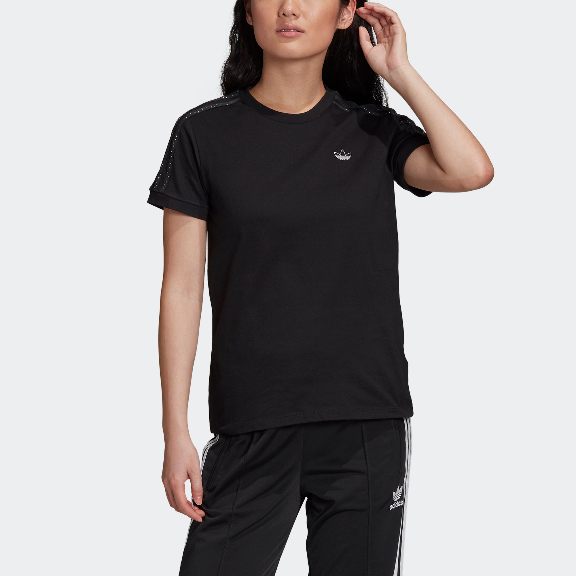Women's adidas Originals Tee Black GC6789 | Chicago City Sports | front view