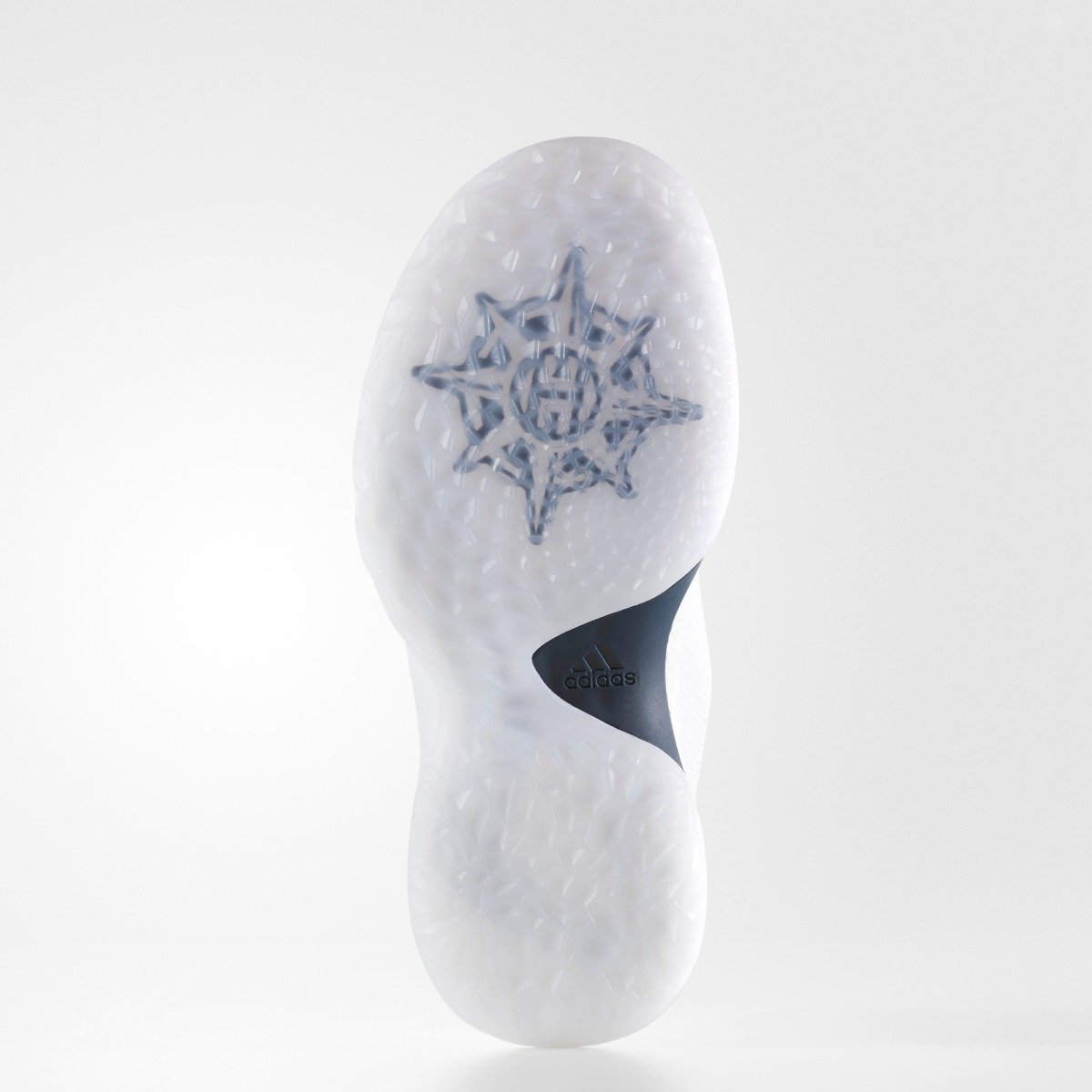 Kid's adidas Basketball Harden Vol. 1 Shoes White with Legend Ink BW1110 | Chicago City Sports | bottom view
